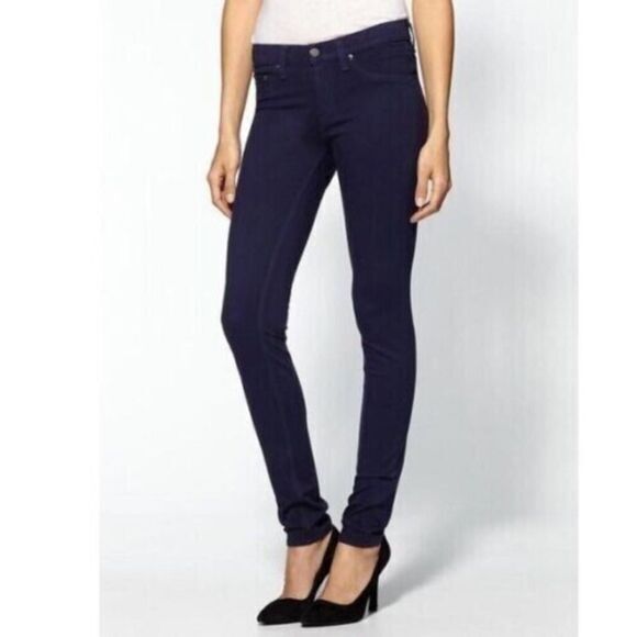 NEW Rag & Bone Jeans Skinny Legging Womens size 30 W1503M070 Navy Sateen Stretch - Picture 1 of 15